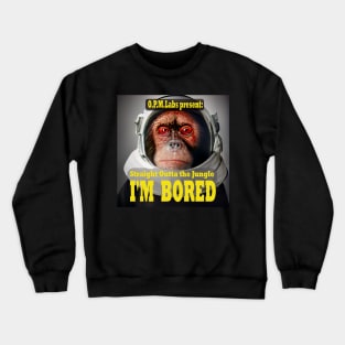 Funny Bored Astronaut Spacesuit Ape Crewneck Sweatshirt